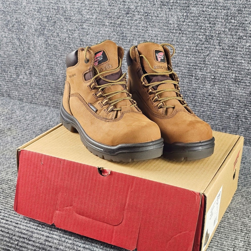 Red Wing Boots Womens 9 D Brown King Toe Waterproof Safety Toe Work Leather 2340